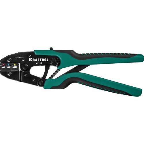 KRAFTOOL CP-3, 0.5 - 6 мм2, для изолированных наконечников и соединительных муфт, пресс-клещи (45461-3)