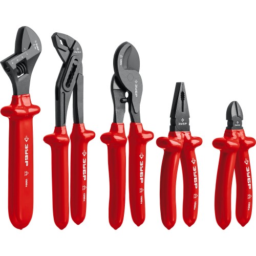 ЗУБР 12 предм., набор диэлектрического губцевого инструмента, Профессионал (2214-H12)