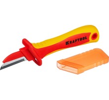 KRAFTOOL KN-1, 1000 В, прямой, диэлектрический нож электрика (45401)