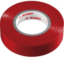 ЗУБР ЭЛЕКТРИК-20, 19 мм х 20 м, 6 000 В, красная, не поддерживает горение, изолента ПВХ, Профессионал (1234-3)