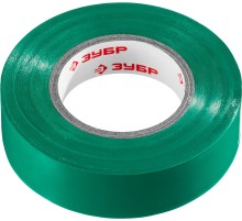 ЗУБР ЭЛЕКТРИК-20, 19 мм х 20 м, 6 000 В, зеленая, не поддерживает горение, изолента ПВХ, Профессионал (1234-4)