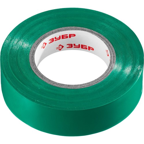ЗУБР ЭЛЕКТРИК-20, 19 мм х 20 м, 6 000 В, зеленая, не поддерживает горение, изолента ПВХ, Профессионал (1234-4)