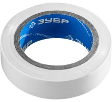 ЗУБР ЭЛЕКТРИК-10, 15 мм х 10 м, 6 000 В, белая, не поддерживает горение, изолента ПВХ, Профессионал (1233-8)