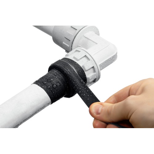 ЗУБР СПАСАТЕЛЬ 25 мм х 3 м, 12 Атм, 30 000 В, черная, силикон, самослипающаяся аварийно-ремонтная изолента, Профессионал (12381-2)