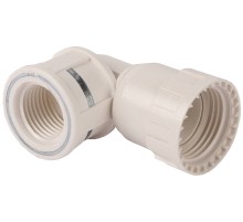 ЗУБР ШиреФит, накидная гайка - внутренняя резьба, 16 мм-1/2″, угловой переходник (51484-16-1/2)