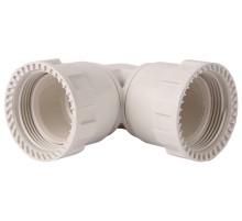 ЗУБР ШиреФит, накидная гайка - накидная гайка 90°, 16 мм, угловой соединитель (51497-16)