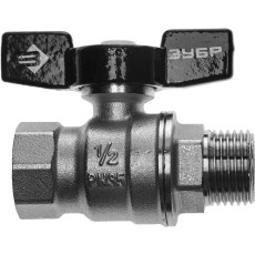 ЗУБР d 1/2″, ручка ″бабочка″, шаровой кран (4-51324-C-1/2)