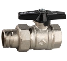 ЗУБР d 1″, ручка ″бабочка″, ″мама-папа″, полнопроходной шаровой кран с накидной гайкой (4-51327-C-1)