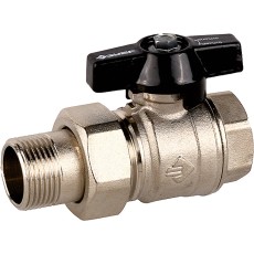 ЗУБР d 3/4″, ручка ″бабочка″, ″мама-папа″, полнопроходной шаровой кран с накидной гайкой (4-51327-C-3/4)