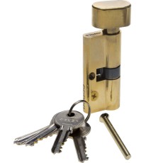 ЗУБР 70 мм, цвет латунь, 5-PIN, тип ключ-защелка, цилиндровый механизм (52103-70-1)