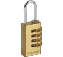 ЗУБР кодовый, 35 х 21 х 10 мм, 4 диска, мини, навесной замок, Профессионал (37118-2)