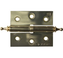 ЗУБР 75 х 63 х 2.5 мм, разъемная, правая, цвет латунь (PB), 2 шт, карточная петля (37605-075-1R)