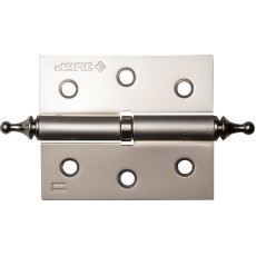 ЗУБР 75 х 63 х 2.5 мм, разъемная, левая, цвет матовый никель (PN), 2 шт, карточная петля (37605-075-4L)