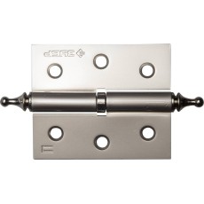 ЗУБР 75 х 63 х 2.5 мм, разъемная, правая, цвет матовый никель (PN), 2 шт, карточная петля (37605-075-4R)