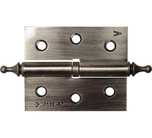 ЗУБР 75 х 63 х 2.5 мм, разъемная, левая, цвет старая латунь (AB), 2 ш, карточная петля (37605-075-5L)