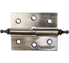 ЗУБР 75 х 63 х 2.5 мм, разъемная, правая, цвет старая латунь (AB), 2 шт, карточная петля (37605-075-5R)