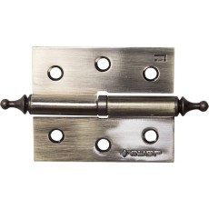 ЗУБР 75 х 63 х 2.5 мм, разъемная, правая, цвет старая латунь (AB), 2 шт, карточная петля (37605-075-5R)