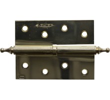 ЗУБР 100 х 75 х 2.5 мм, разъемная, правая, цвет латунь (PB), 2 шт, карточная петля (37605-100-1R)