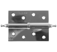 ЗУБР 100 х 75 х 2.5 мм, разъемная, правая, цвет хром (CP), 2 шт, карточная петля (37605-100-2R)