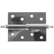 ЗУБР 100 х 75 х 2.5 мм, разъемная, правая, цвет хром (CP), 2 шт, карточная петля (37605-100-2R)