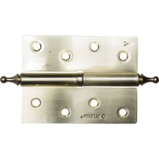 ЗУБР 100 х 75 х 2.5 мм, разъемная, левая, цвет матовая латунь (SB), 2 шт, карточная петля (37605-100-3L)