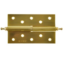 ЗУБР 125 х 75 х 2.5 мм, разъемная, левая, цвет матовая латунь (SB), 2 шт, карточная петля (37605-125-3L)