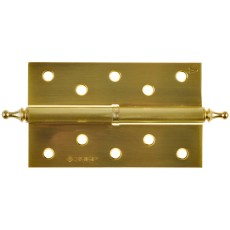 ЗУБР 125 х 75 х 2.5 мм, разъемная, левая, цвет матовая латунь (SB), 2 шт, карточная петля (37605-125-3L)
