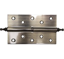 ЗУБР 125 х 75 х 2.5 мм, разъемная, правая, цвет старая латунь (AB), 2 ш, карточная петля (37605-125-5R)