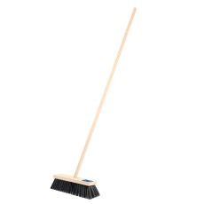 ЗУБР ДОКА буковая колодка 40см, шлифованный буковый черенок 140см (d25мм), щетина 85мм, 5-рядная, уличная щётка с черенком (39191-40)