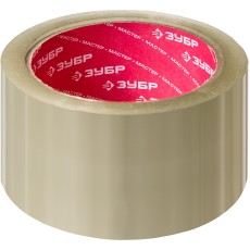 ЗУБР 48 мм, 60 м, 50 мкм, прозрачная, упаковочная клейкая лента (12031-50)