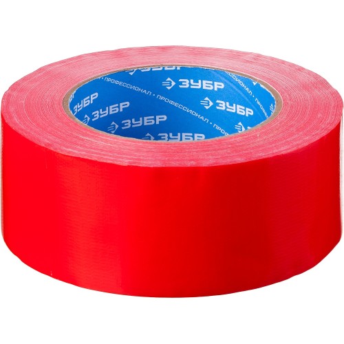 ЗУБР 48 мм, 45 м, красная, на тканевой основе, универсальная армированная лента, Профессионал (12094-50-50)