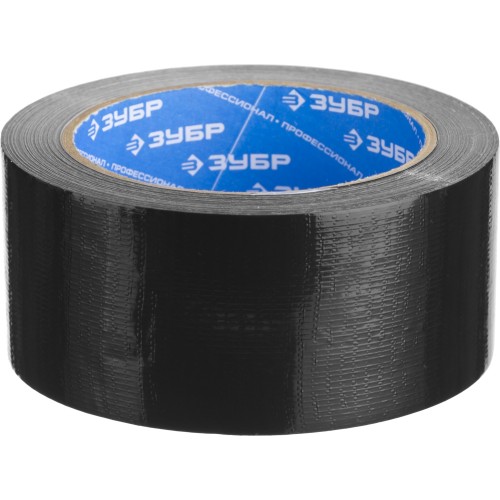 ЗУБР 48 мм, 25 м, черная, на тканевой основе, универсальная армированная лента, Профессионал (12096-50-25)