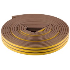 ЗУБР 16 м, D-профиль, коричневый, самоклеящийся резиновый уплотнитель (40930-016)
