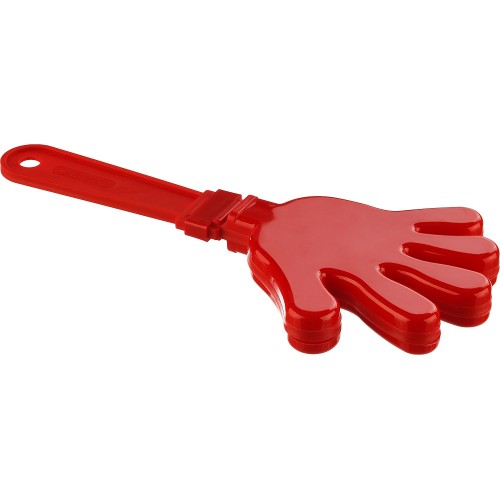 ЗУБР 28 см, пластиковая, красная, ладошка-хлопушка болельщика (69999)