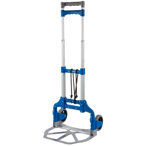 ЗУБР ТР-60, до 60кг, каркас и платформа из алюминия, платформа 39х28 см, колеса d13 см, вес 3.2кг, складная хозяйств тележка, Профессионал (38750-60)