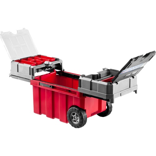 ЗУБР МЕГАБОКС-24, 616 х 378 х 415 мм, (24″), пластиковый ящик-тележка для инструментов, Профессионал (38133-24)