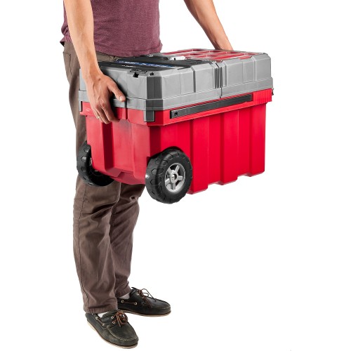 ЗУБР МЕГАБОКС-24, 616 х 378 х 415 мм, (24″), пластиковый ящик-тележка для инструментов, Профессионал (38133-24)