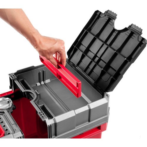 ЗУБР МЕГАБОКС-24, 616 х 378 х 415 мм, (24″), пластиковый ящик-тележка для инструментов, Профессионал (38133-24)