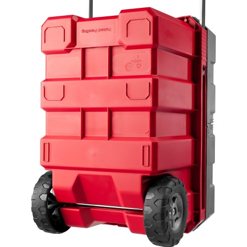 ЗУБР МЕГАБОКС-24, 616 х 378 х 415 мм, (24″), пластиковый ящик-тележка для инструментов, Профессионал (38133-24)