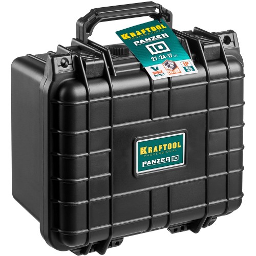 KRAFTOOL PANZER-10, 270 х 240 х 170 мм, (10″), IP55, ударопрочный пластиковый ящик (38251-10)