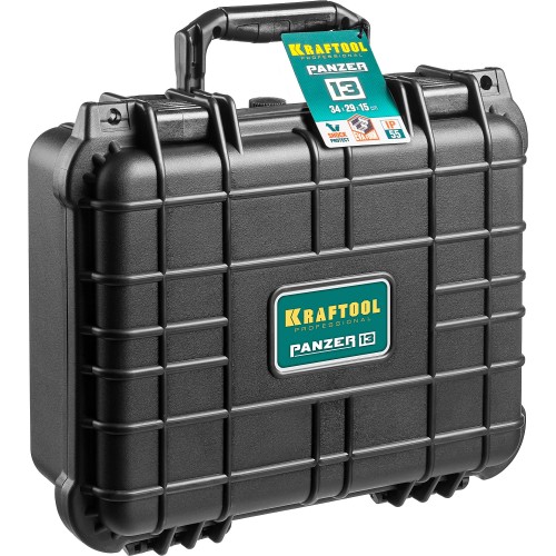 KRAFTOOL PANZER-13, 340 х 290 х 150 мм, (13″), IP55, ударопрочный пластиковый ящик (38251-13)