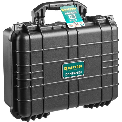 KRAFTOOL PANZER-16, 400 х 330 х 170 мм, (16″), IP55, ударопрочный пластиковый ящик (38251-16)