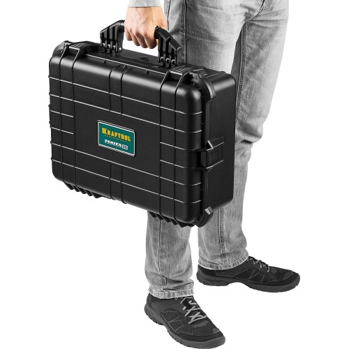 KRAFTOOL PANZER-20, 510 х 400 х 190 мм, (20″), IP55, ударопрочный пластиковый ящик (38251-20)