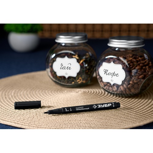 ЗУБР МП-100 черный, 1 мм перманентный маркер (06320-2)