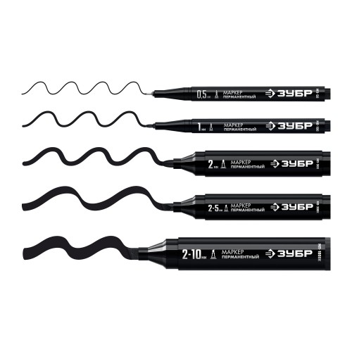 ЗУБР МП-100 черный, 1 мм перманентный маркер (06320-2)