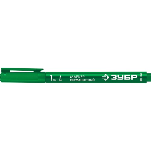 ЗУБР МП-100 зеленый, 1 мм перманентный маркер (06320-4)