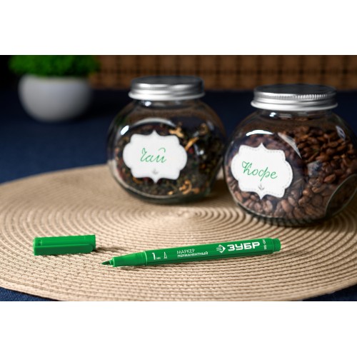 ЗУБР МП-100 зеленый, 1 мм перманентный маркер (06320-4)