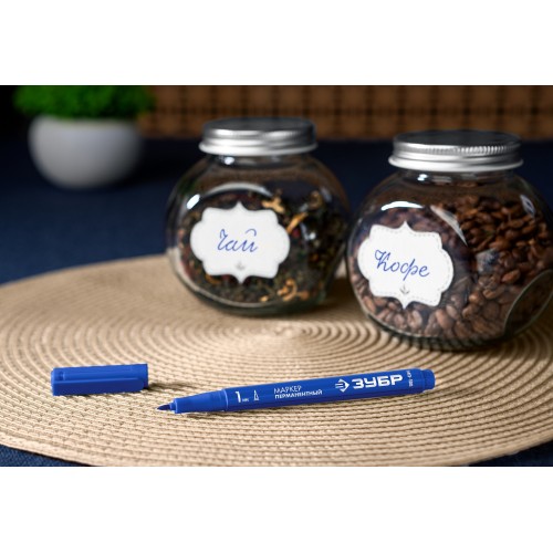 ЗУБР МП-100 синий, 1 мм перманентный маркер (06320-7)