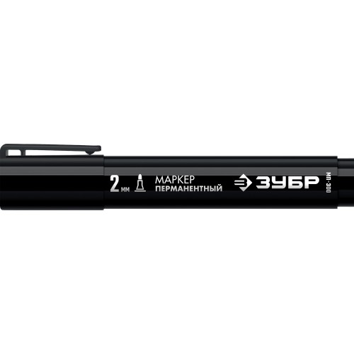ЗУБР МП-300 черный, 2 мм перманентный маркер (06322-2)