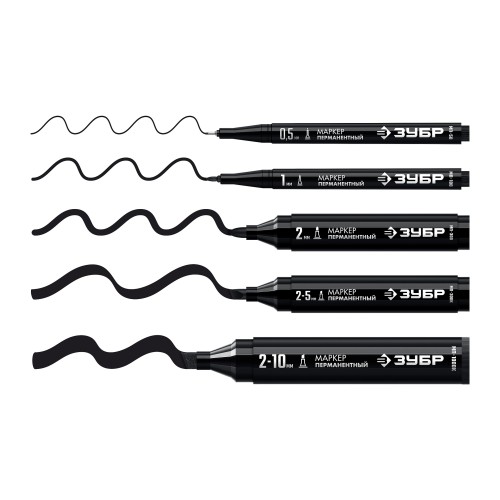 ЗУБР МП-300 черный, 2 мм перманентный маркер (06322-2)